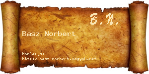 Basz Norbert névjegykártya